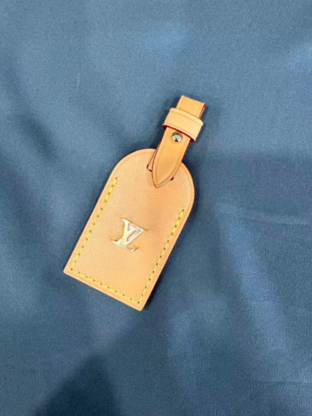 Authentic Louis Vuitton LV Leather Luggage Tag